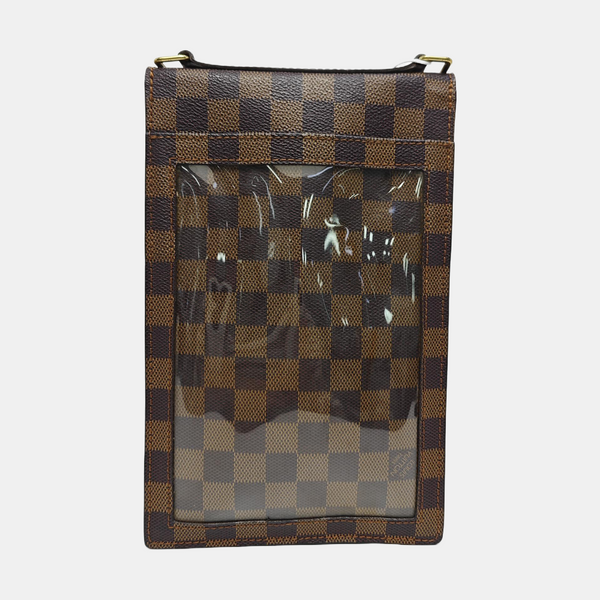 PORTOBELLO Damier Ebene Coated Canvas Brown