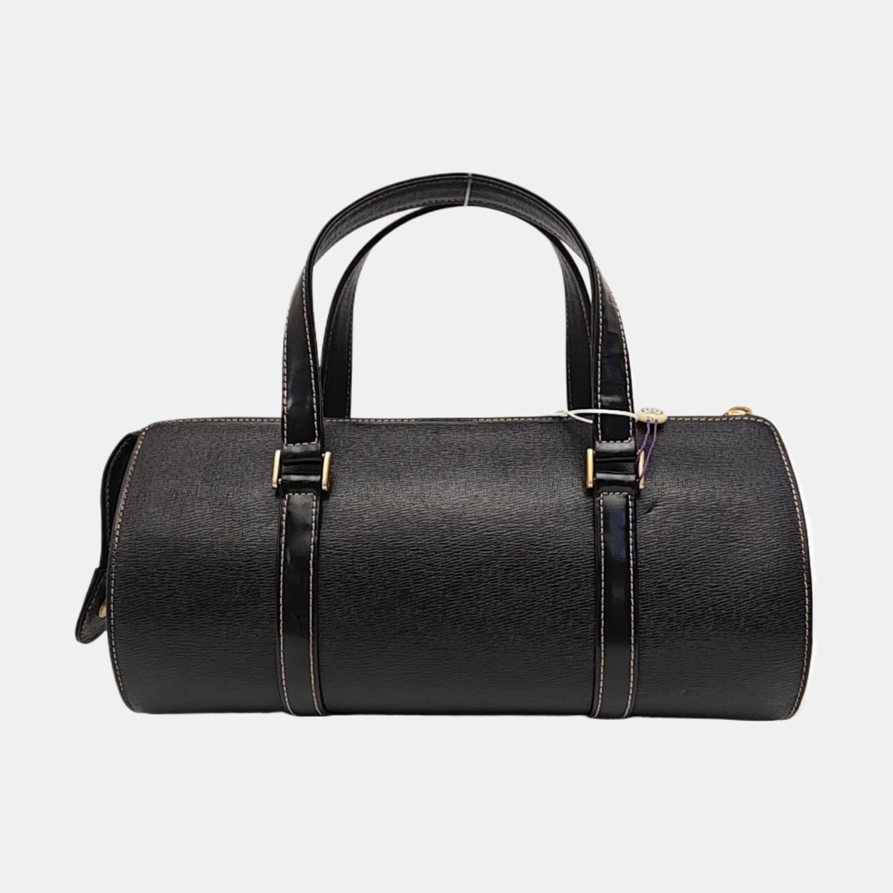 Calfskin Top Handle Bag Black