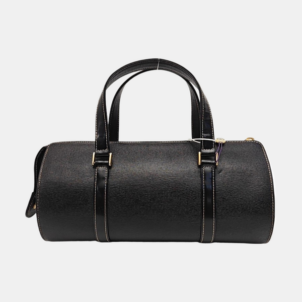 Calfskin Top Handle Bag Black