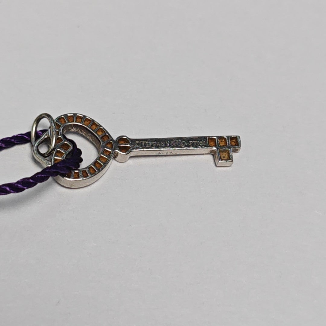 Tiffany Keys Platinum 950 Silver Pendant
