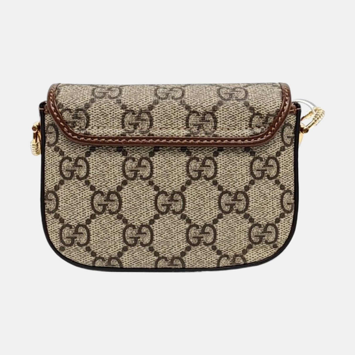 Authenticated pre-owned  Horsebit 1955 Monogram Coated Canvas Beige - Shoulder Bag at Looply