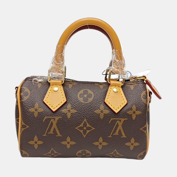 SPEEDY Nano Monogram Coated Canvas Brown