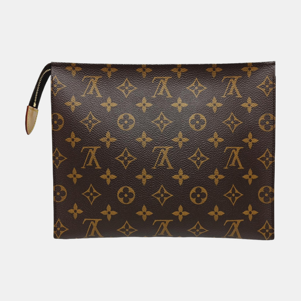 TOILET POCKET 26 Monogram Coated Canvas Brown