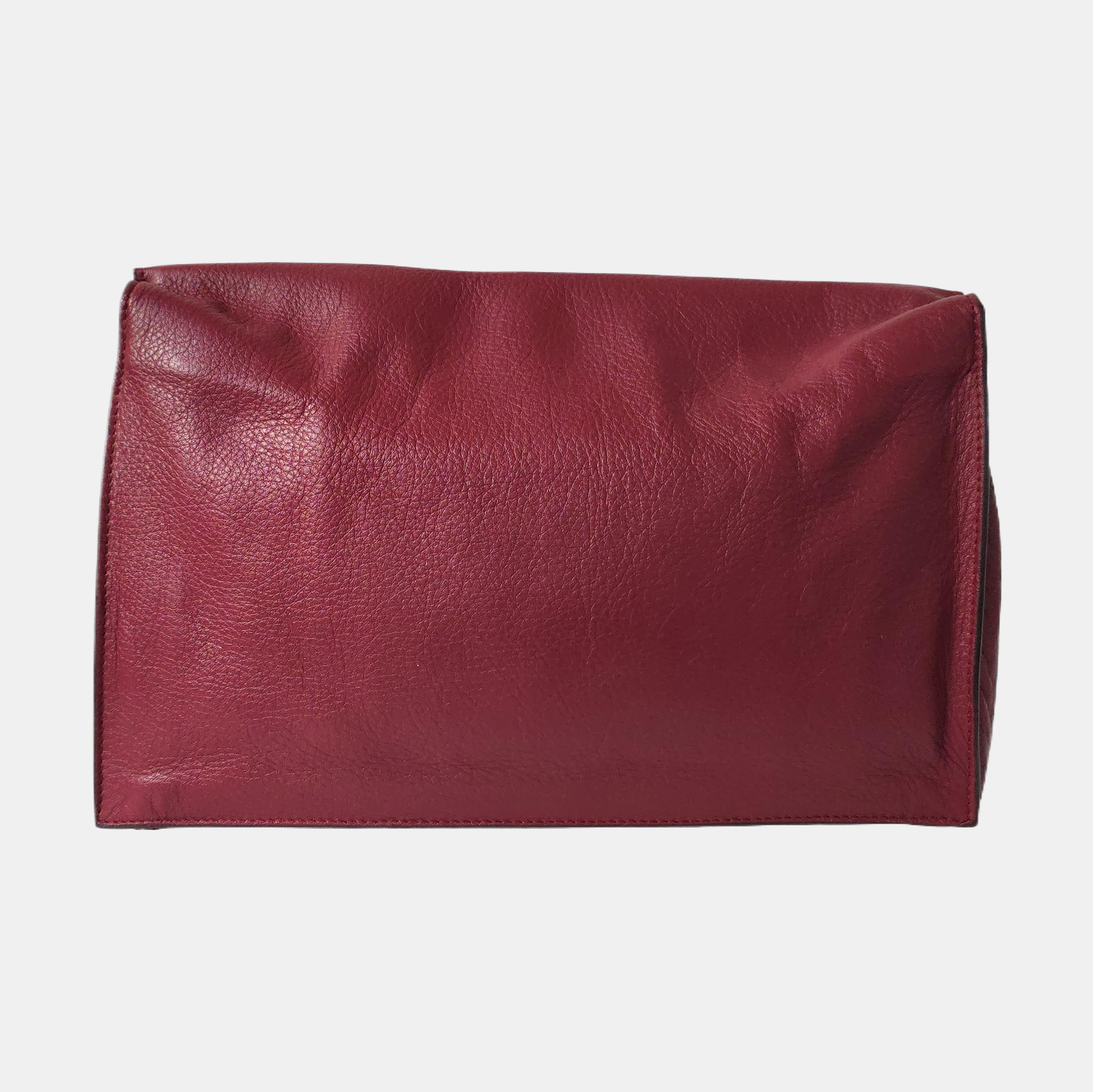 Authenticated pre-owned  Papier Calfskin Burgundy - Clutch at Looply