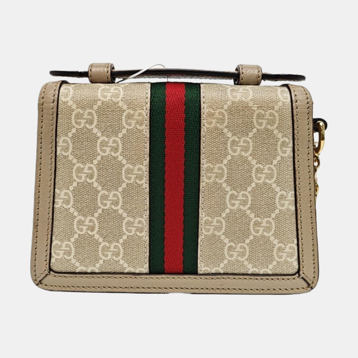 Ophidia Mini Monogram Coated Canvas White
