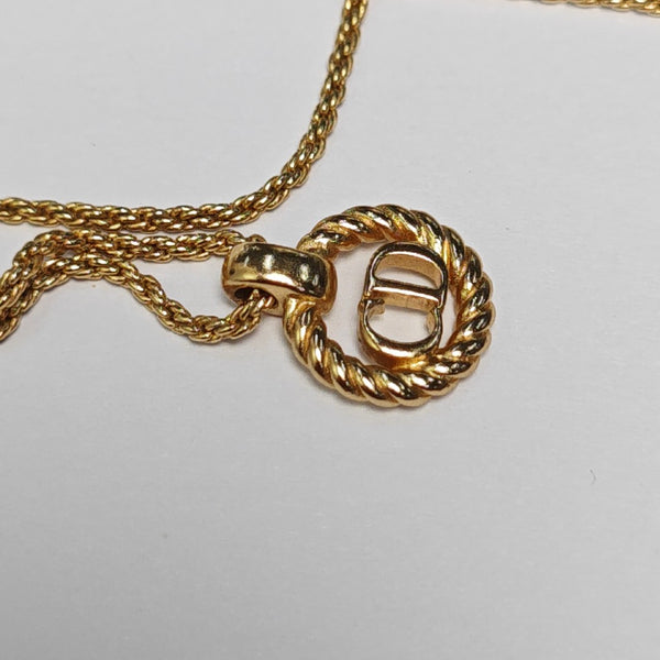 Twist Round Metal Gold Necklace