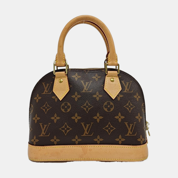ALMA BB Monogram Coated Canvas Brown