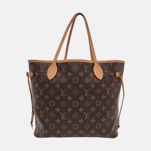 Authenticated pre-owned  NEVERFULL MM Monogram Coated Canvas Brown - Tote Bag at Looply