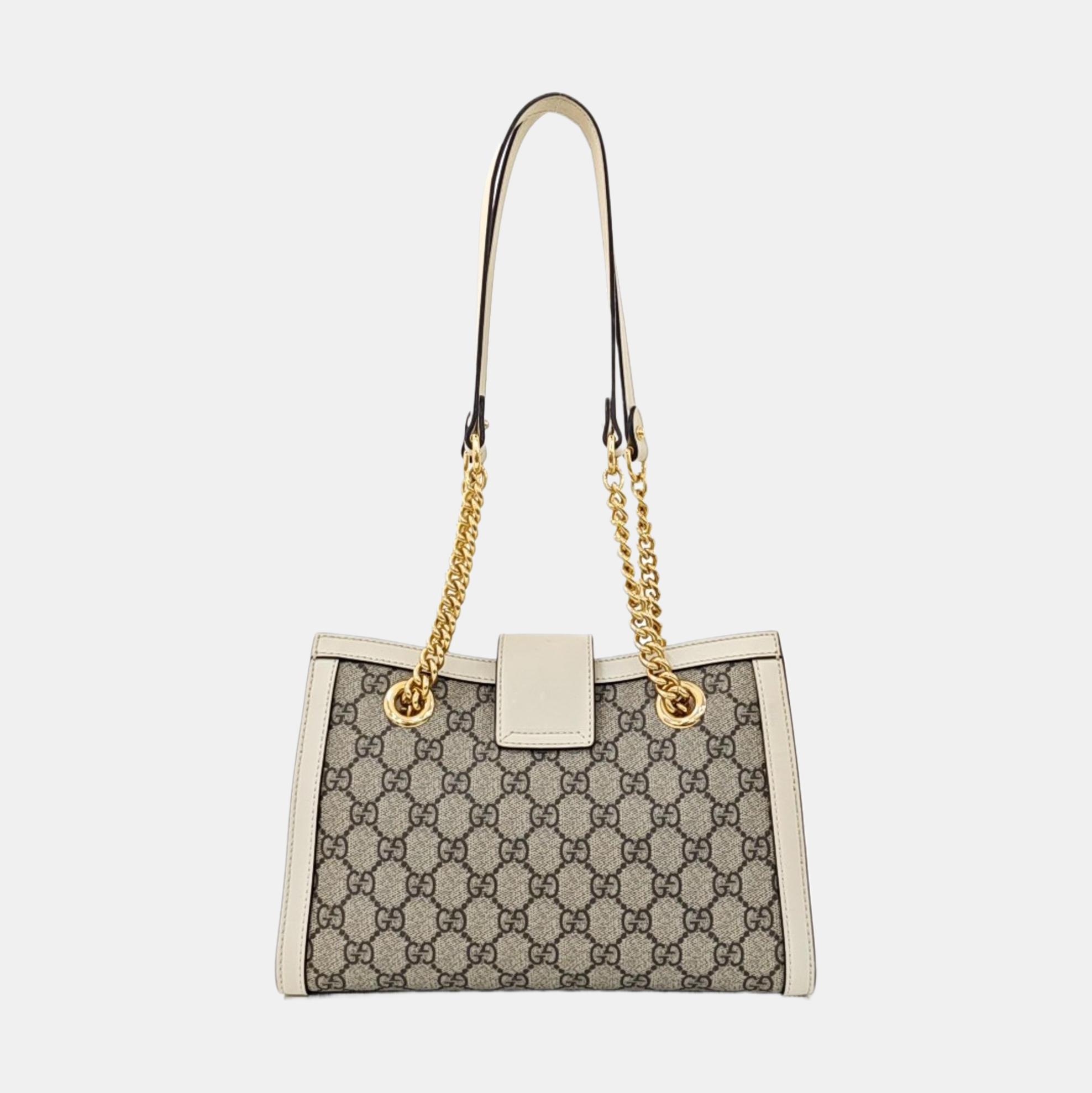 Padlock Small Monogram Coated Canvas Beige