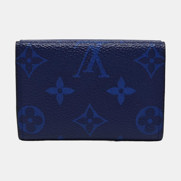 DISCOVERY Monogram Calfskin Blue Wallet