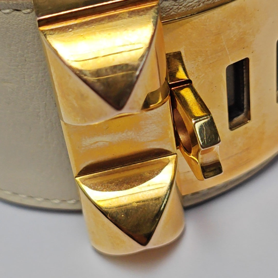 Collier De Chien Leather White Bracelet