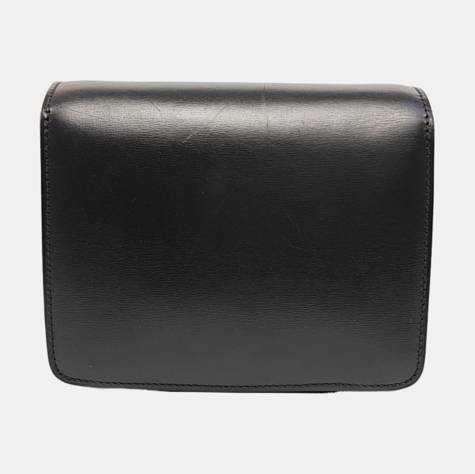 Authenticated pre-owned  CLASSIC BOX Mini Calfskin Black - Shoulder Bag at Looply