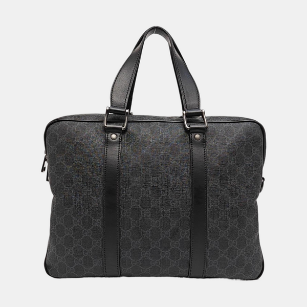 Monogram Coated Canvas Top Handle Bag Black