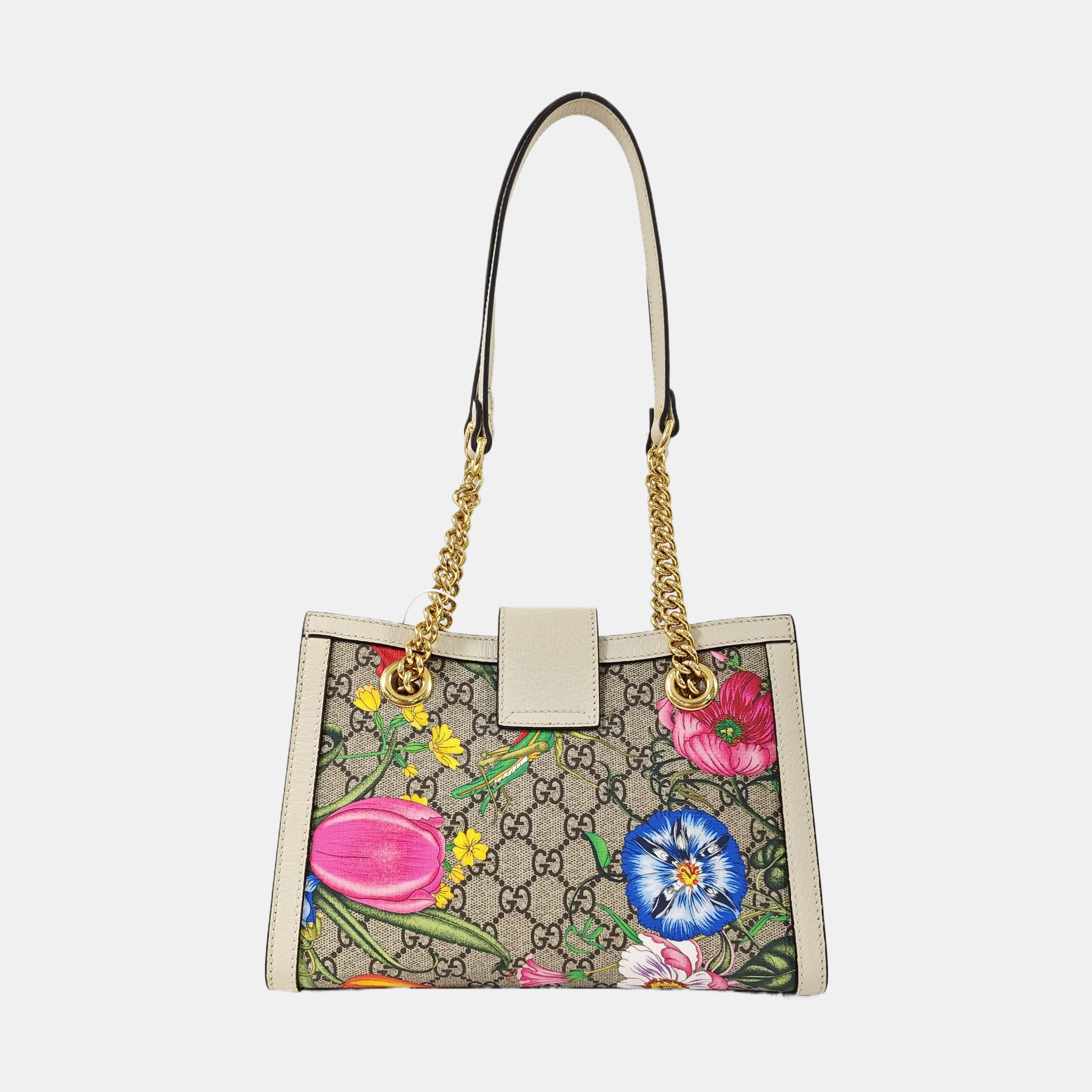 Padlock Small Monogram Coated Canvas Beige