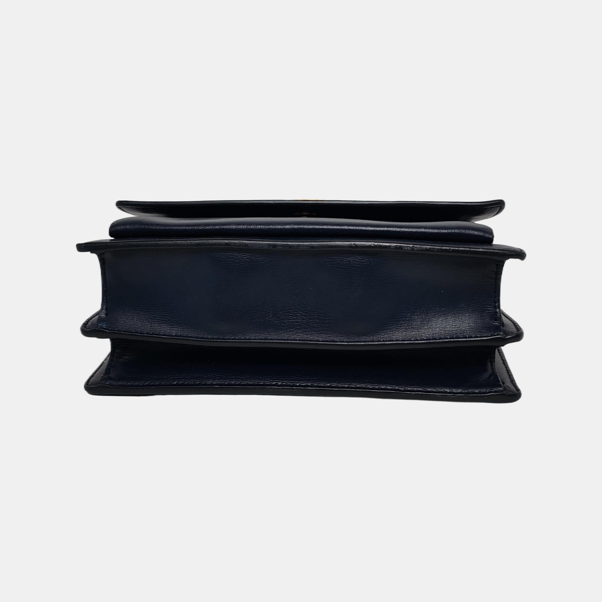 Authenticated pre-owned  SUNSET Medium Calfskin Blue - Crossbody Bag at Looply