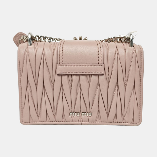Miu Lady Quilted Lambskin Pink