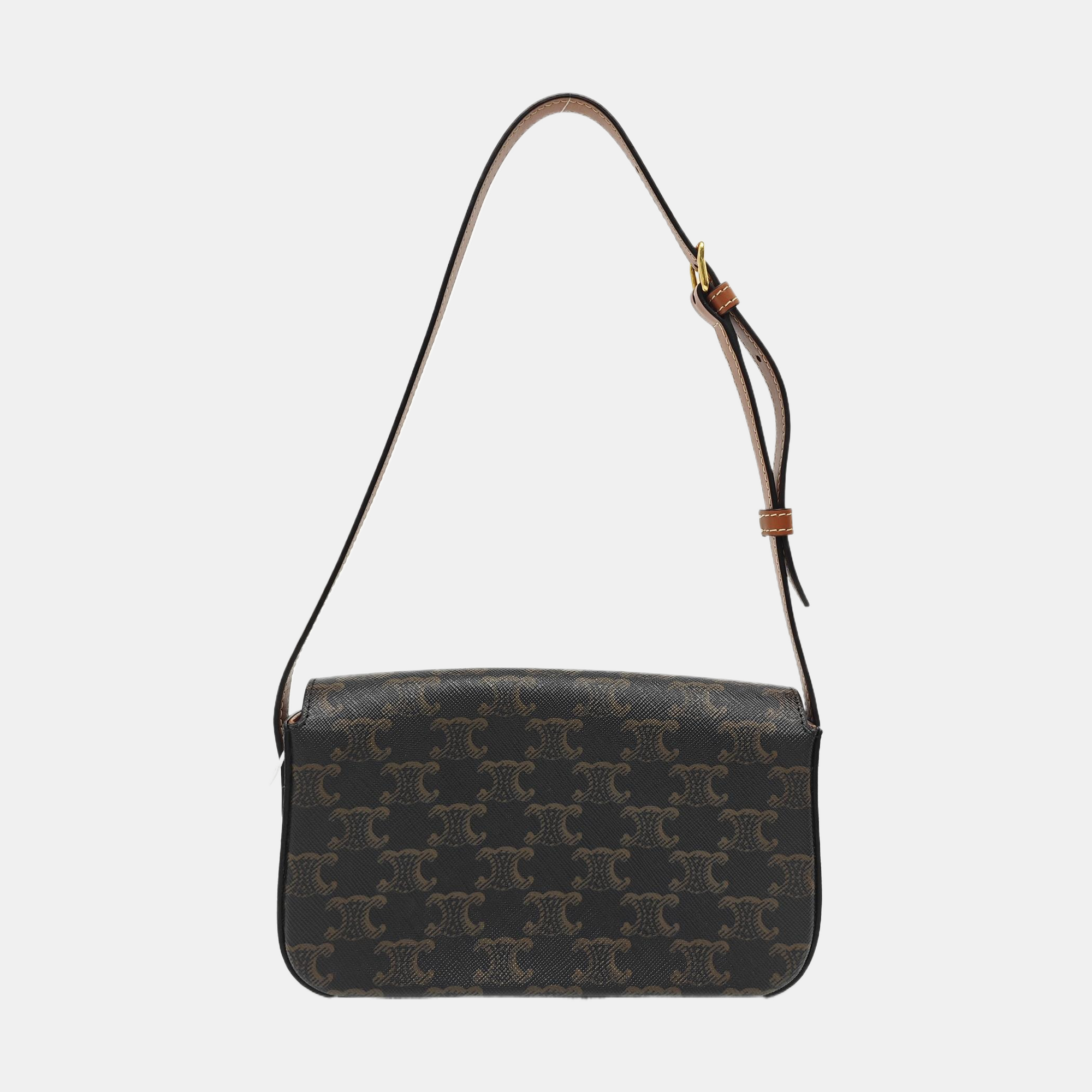 TRIOMPHE Small Coated Canvas Brown