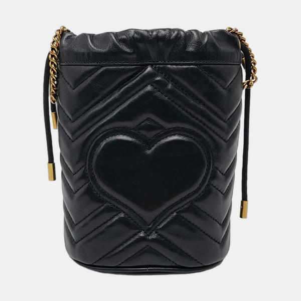 GG Marmont Mini Quilted Calfskin Black