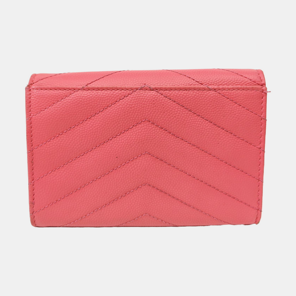MONOGRAM Chevron Calfskin Pink Wallet