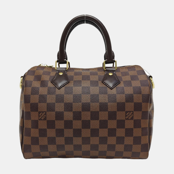 SPEEDY 25 Damier Ebene Coated Canvas Brown