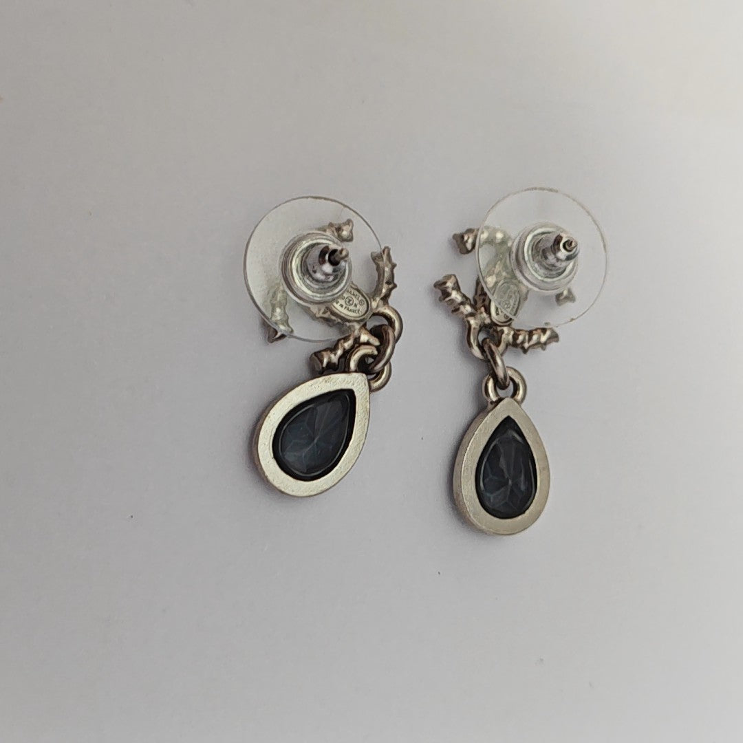 CC Logo Lab-Grown Diamond Silver Stud Earrings