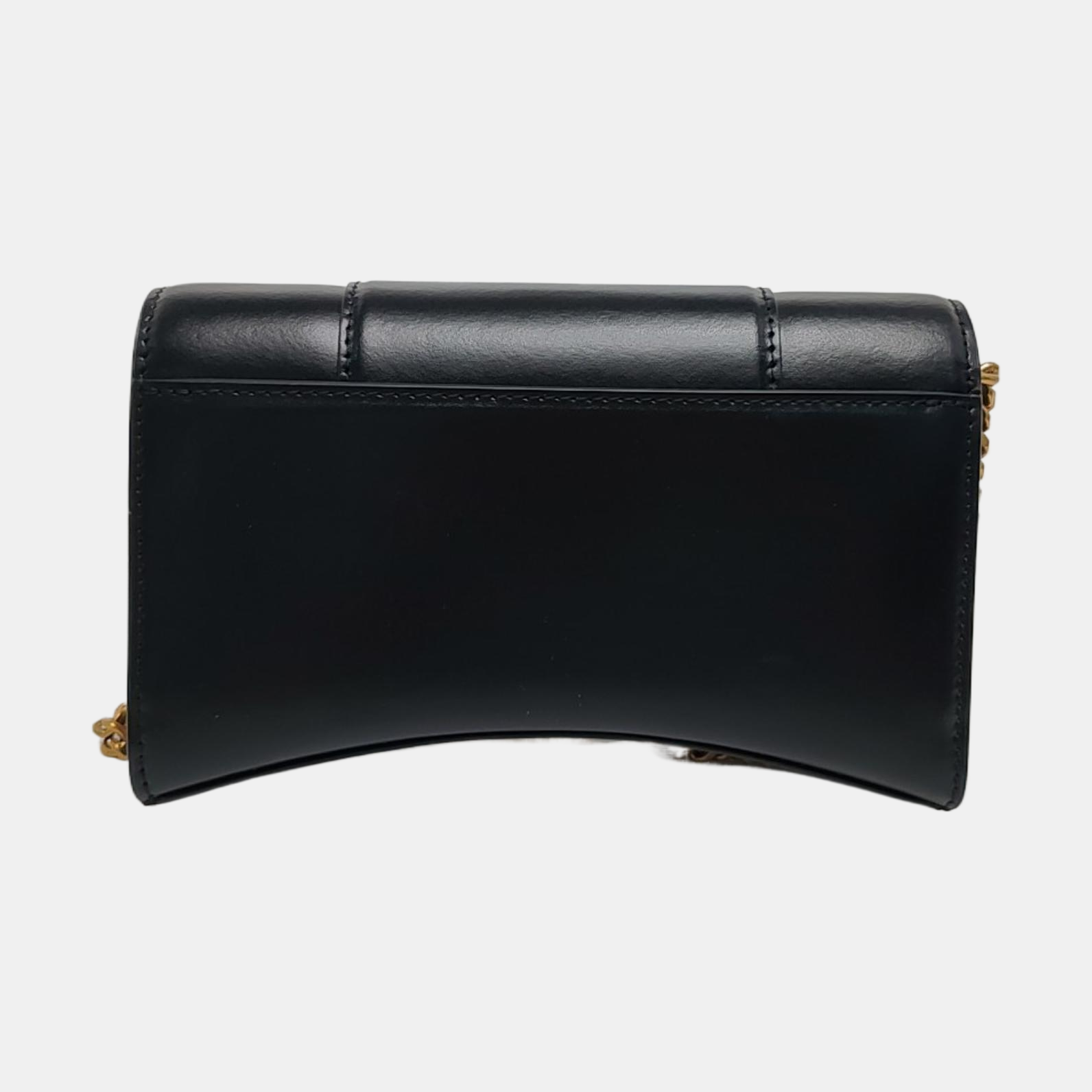 Hourglass Wallet On Chain Mini Calfskin Black