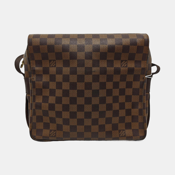NAVIGLIO Damier Ebene Coated Canvas Brown