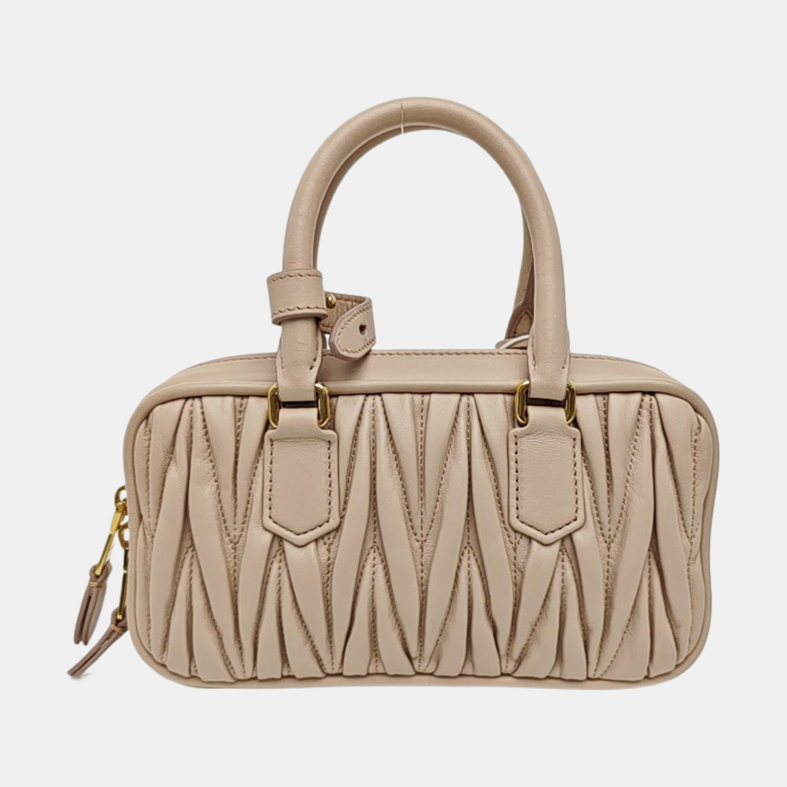 Arcadie Matelassé Mini Quilted Lambskin Pink