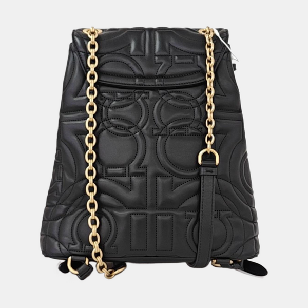 Gancini Quilted Calfskin Black