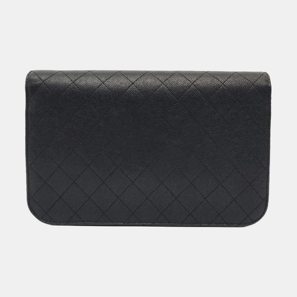 THREAD AROUND Quilted Grained Calfskin Black