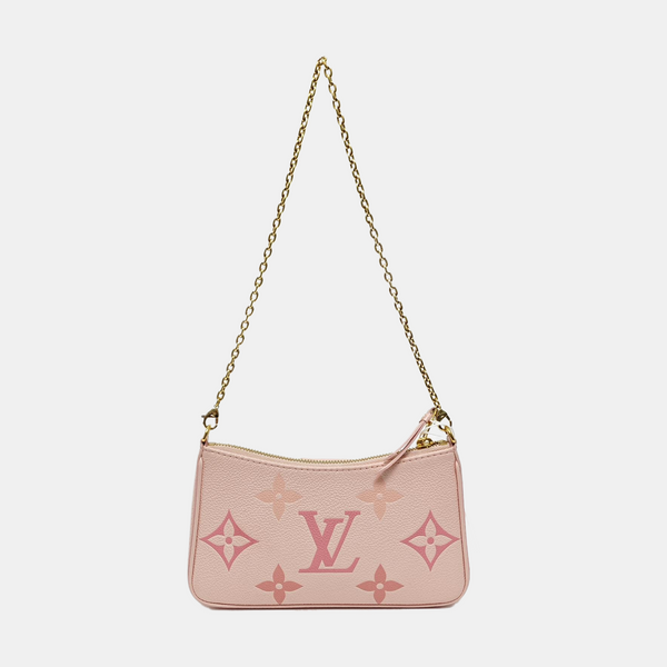EASY POUCH ON STRAP Monogram Calfskin Pink