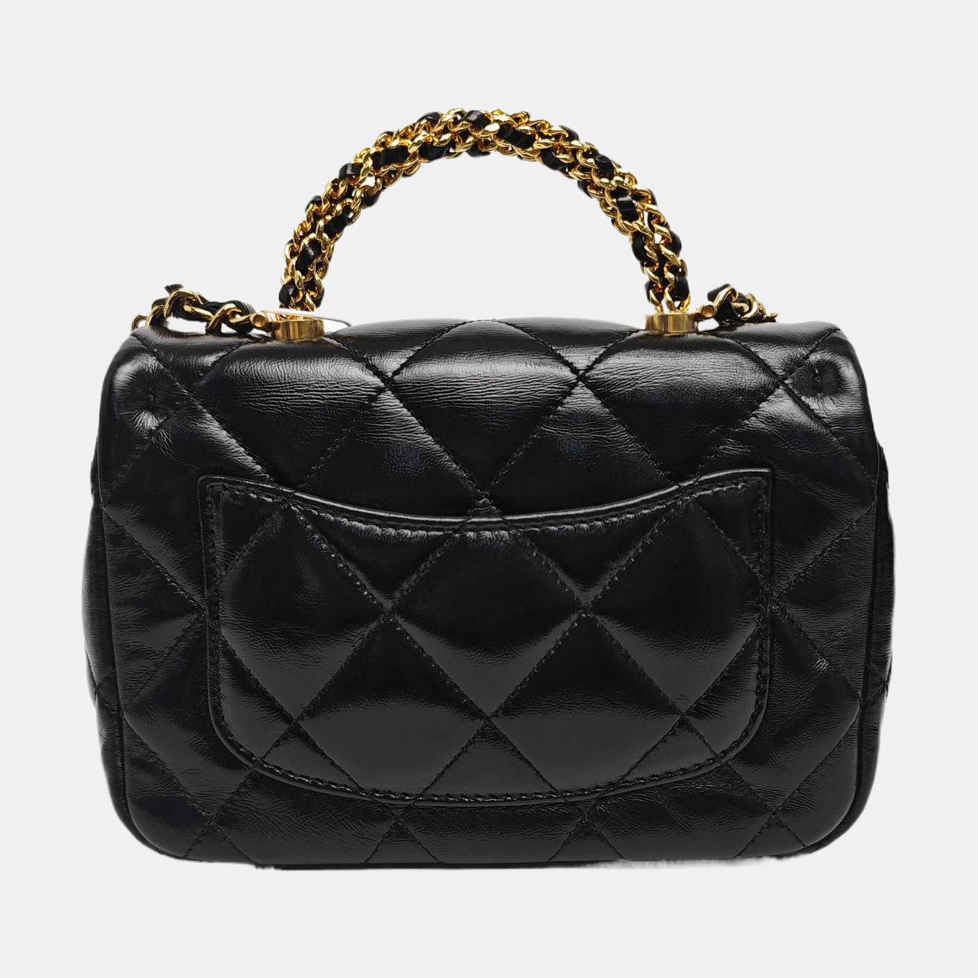 Quilted Lambskin Shoulder Bag Mini Black
