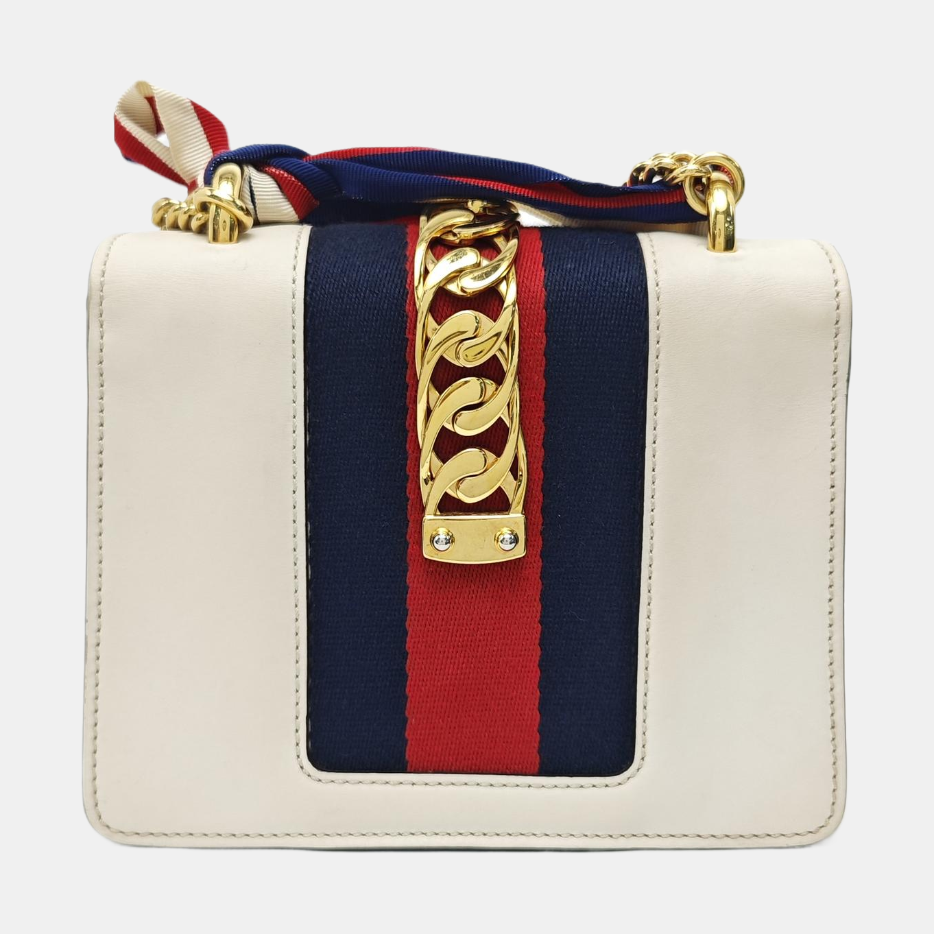Sylvie Mini Calfskin White