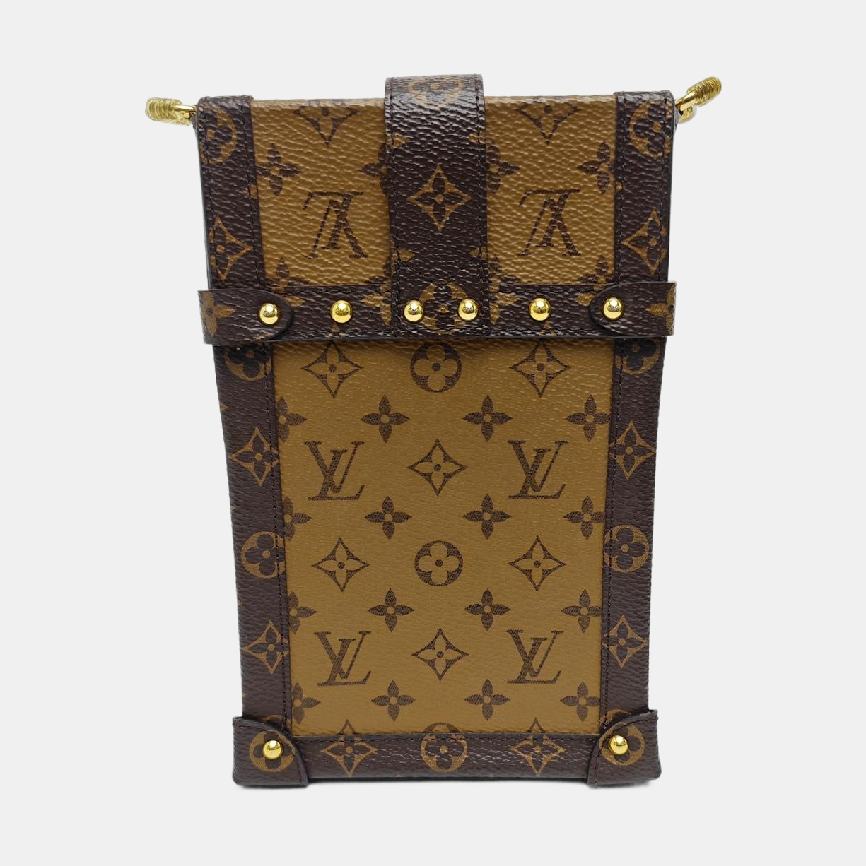 TRUNK Monogram Coated Canvas Brown