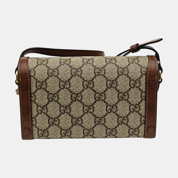 Horsebit 1955 Mini Monogram Coated Canvas Beige