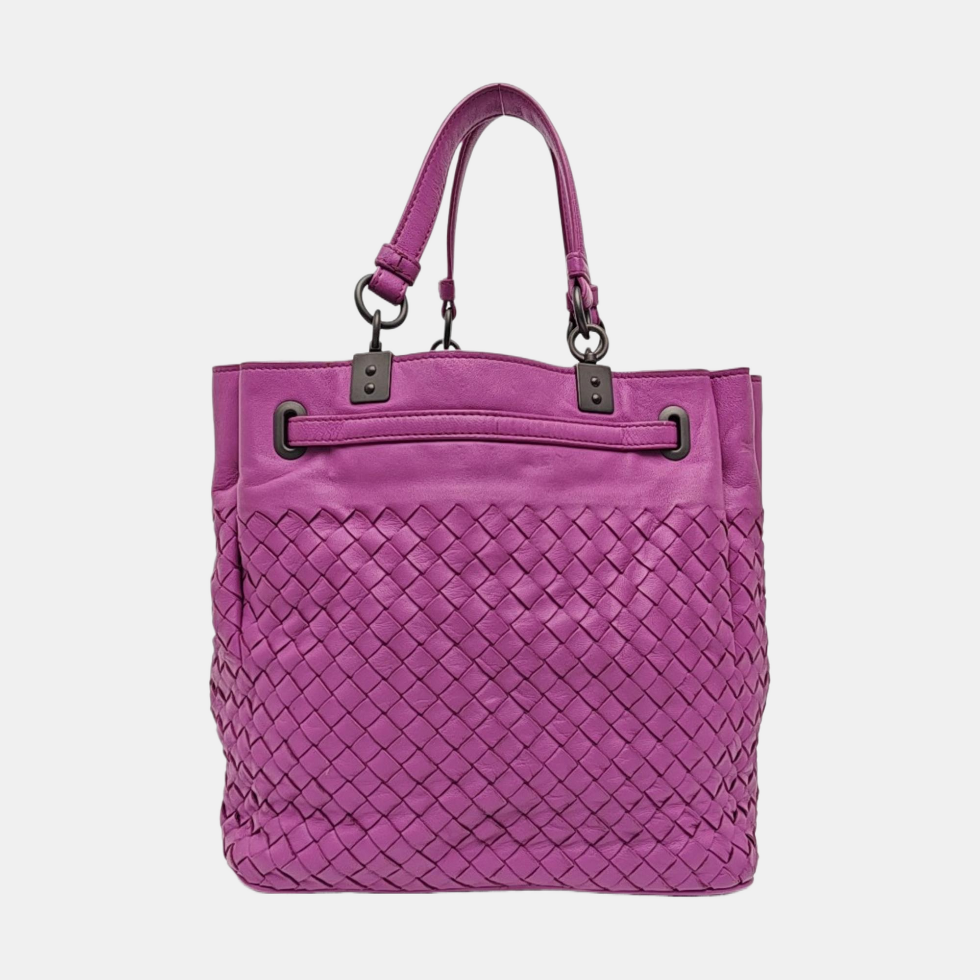 Calfskin Bucket Bag Purple