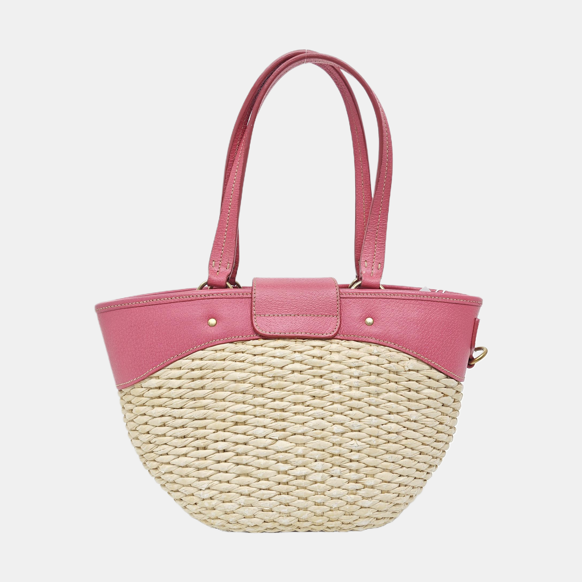 Calfskin Top Handle Bag Beige