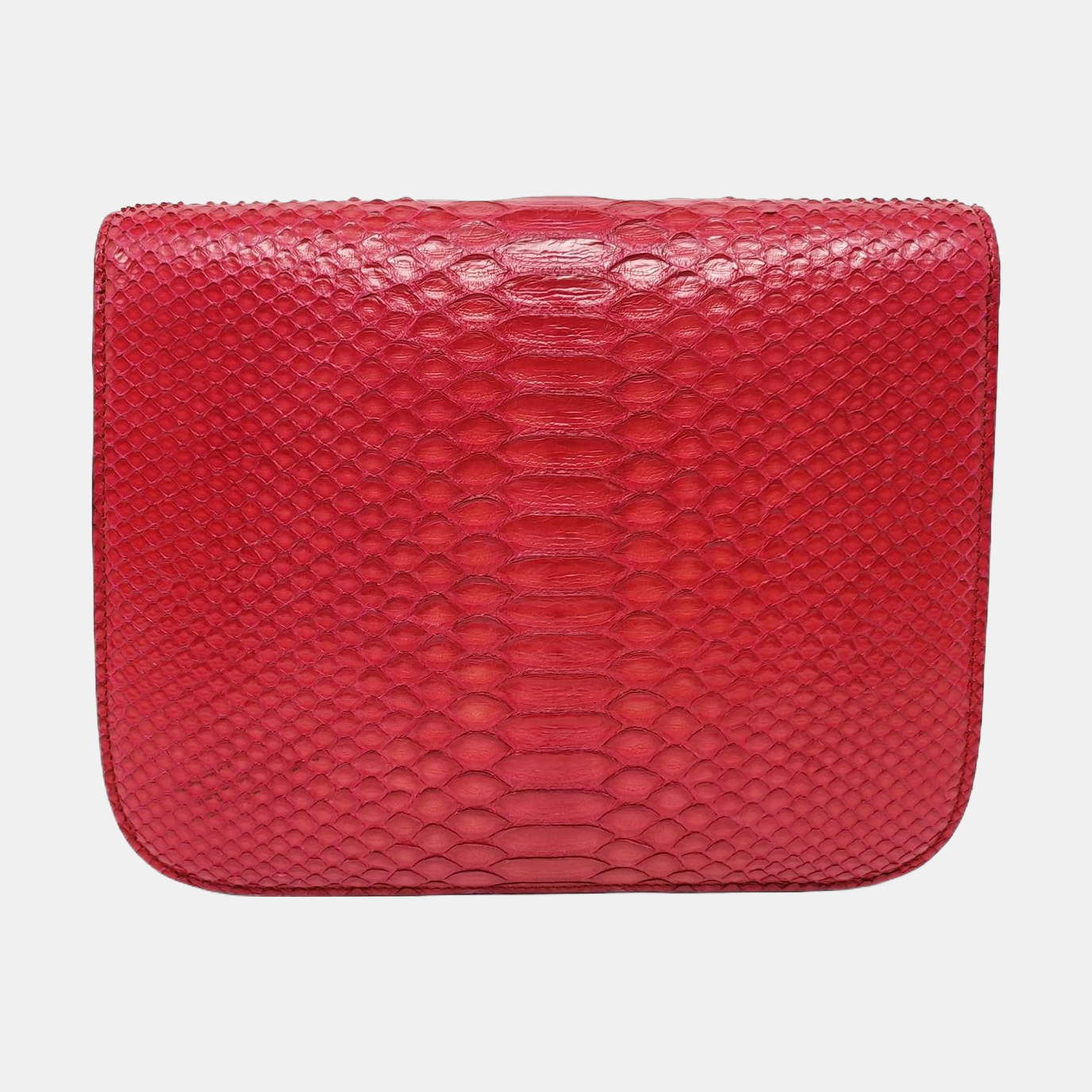 Authenticated pre-owned  CLASSIC BOX Medium Python Red - Shoulder Bag at Looply