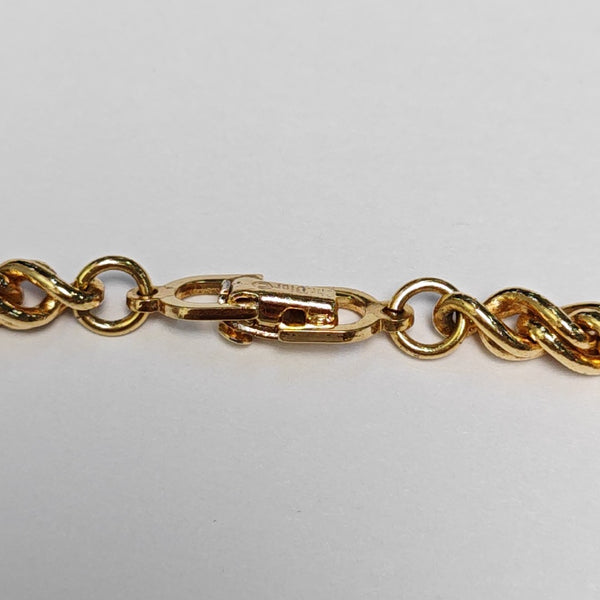 Twist Round Metal Gold Necklace