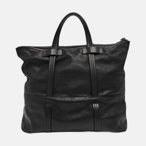 Calfskin Top Handle Bag Black