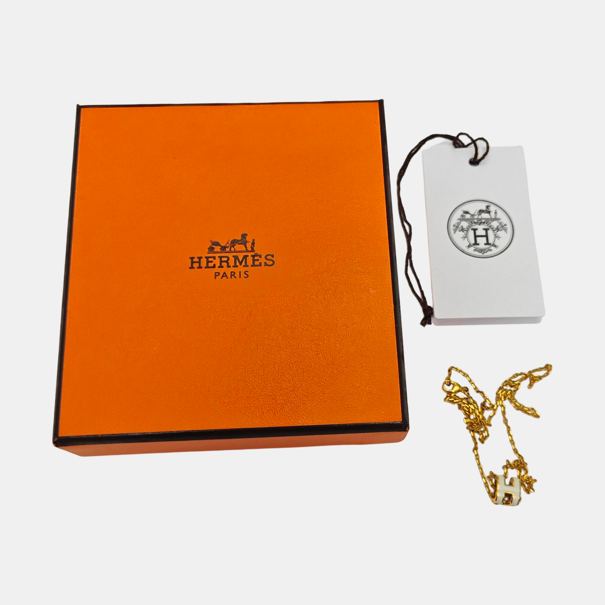 Pop H Metal Gold Necklace