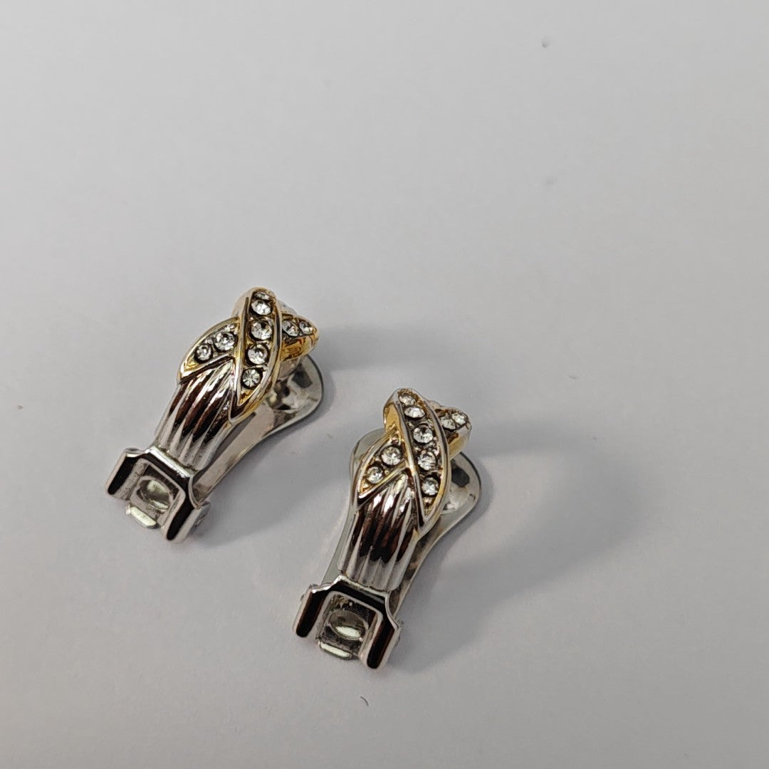 Metal Silver Clip On Earrings
