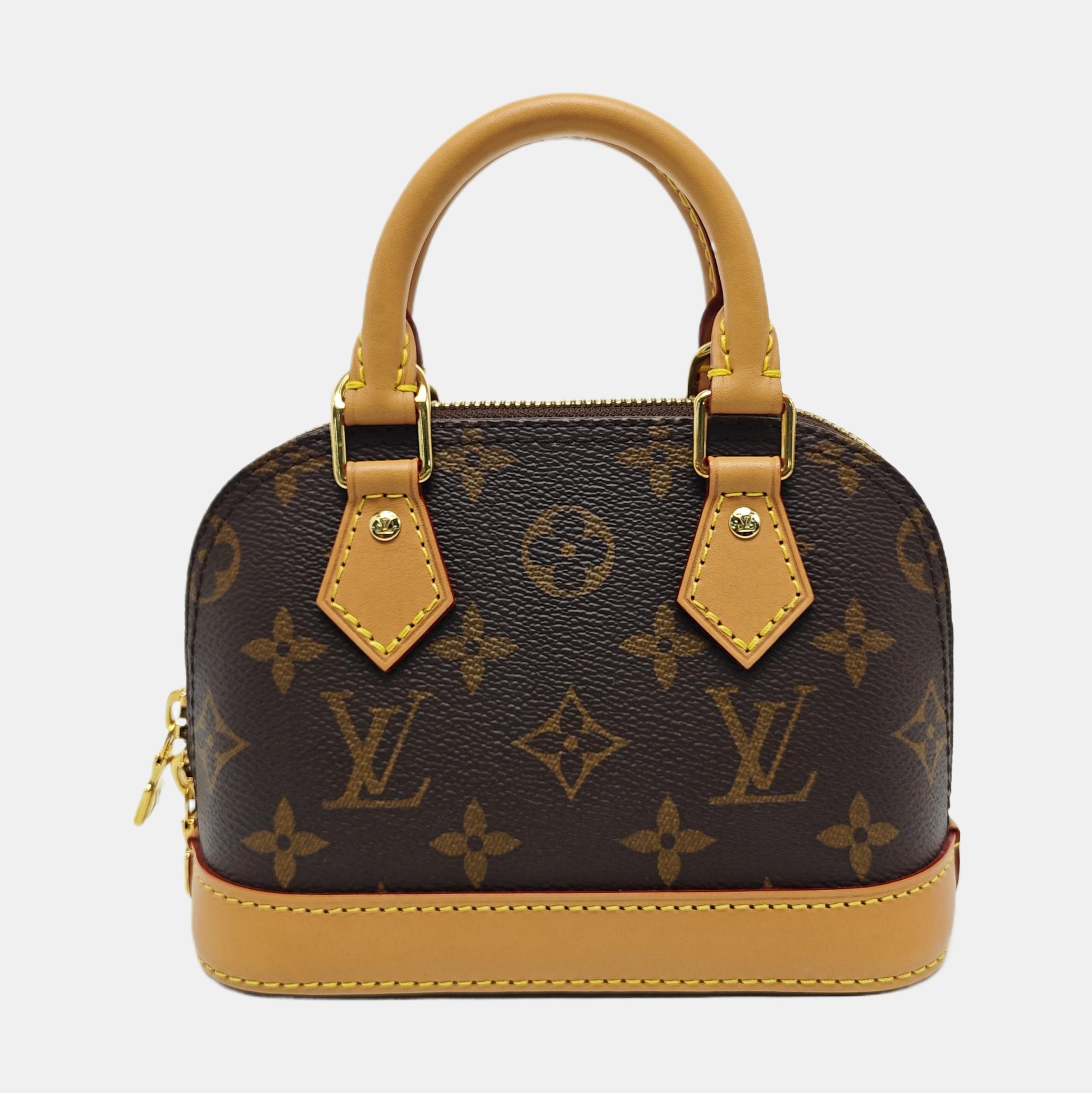 ALMA PM Monogram Coated Canvas Brown