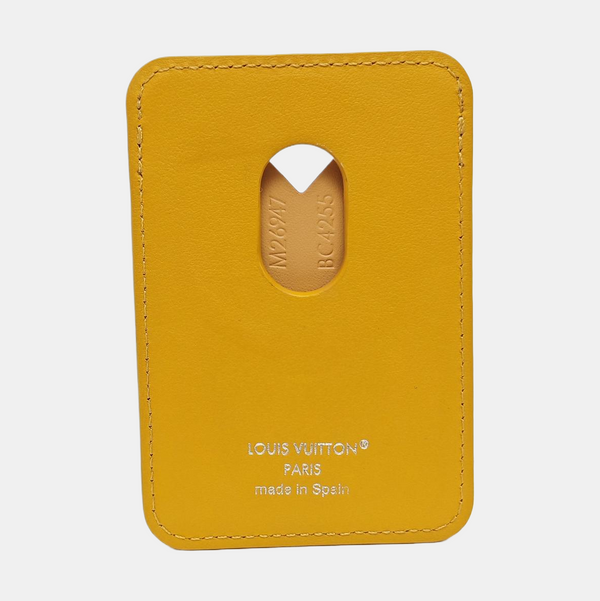 Monogram Coated Canvas Card Holder Yellow