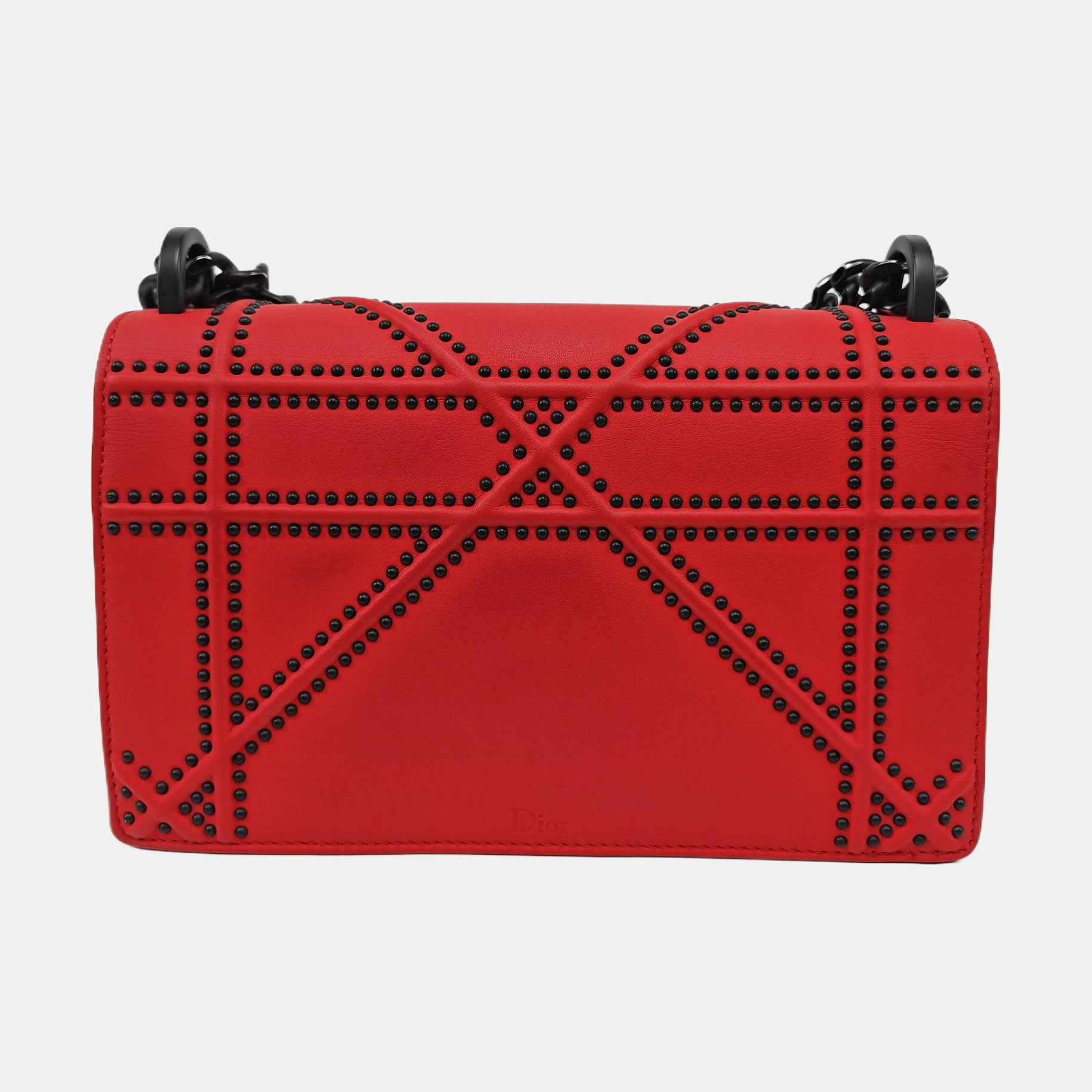 Diorama Small Cannage Calfskin Red