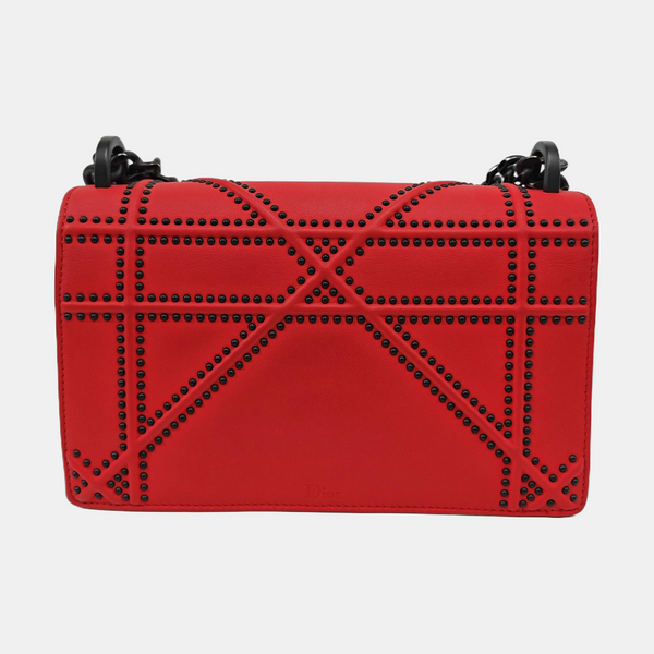 Diorama Small Cannage Calfskin Red