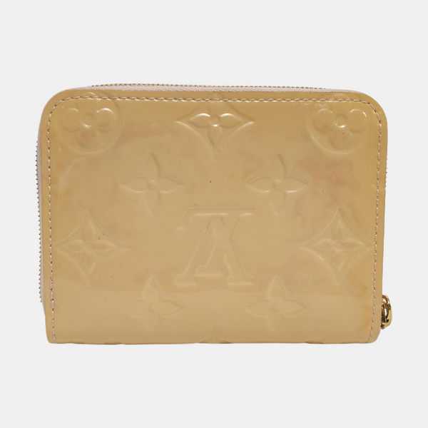 ZIPPY Monogram Patent Leather Yellow Wallet