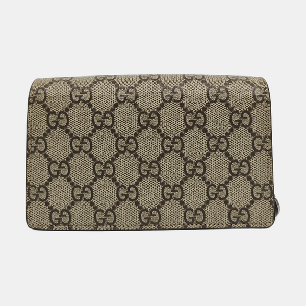 Dionysus Super Mini Monogram Coated Canvas Beige