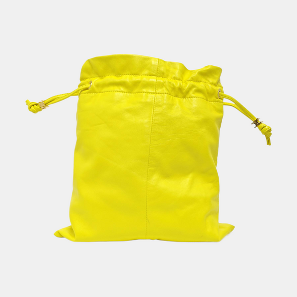 CRYSTAL POUCH Small Lambskin Yellow
