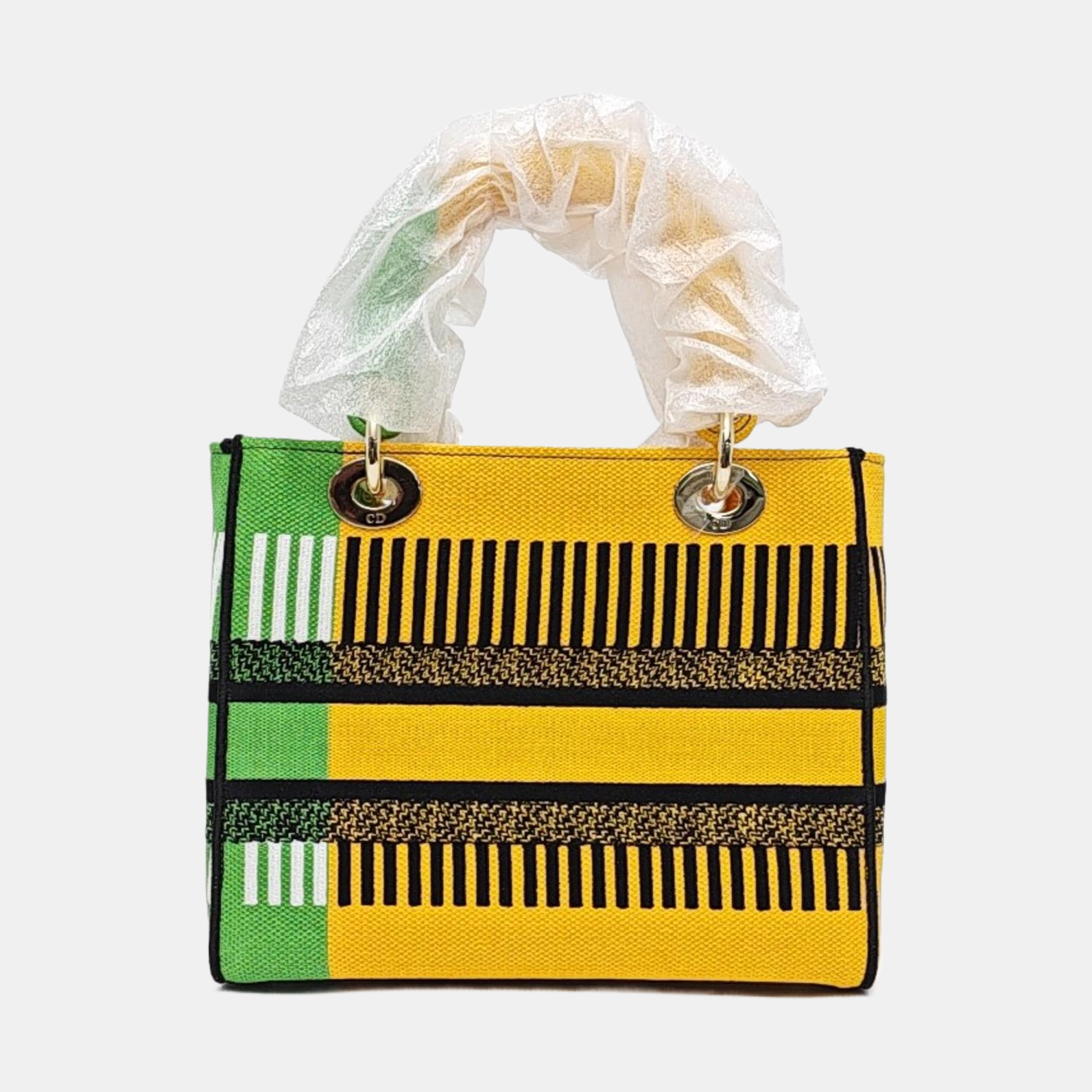 Authenticated pre-owned  Lady D-Lite Medium Fabric Multicolor - Tote Bag at Looply